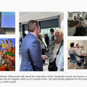 screenshot of several photos of a faculty event