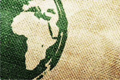 Africa on Canvas Background