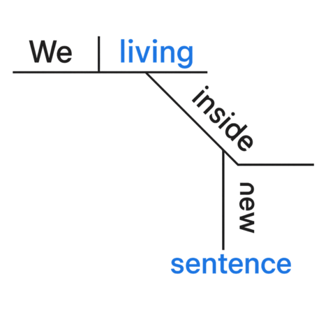 diagram of the sentence we are living inside a new sentence