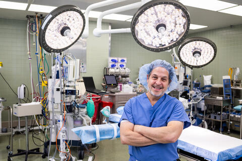 Dr Sutkin in an empty OR