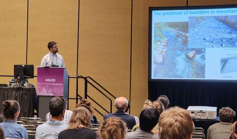 Micah at AGU 2023