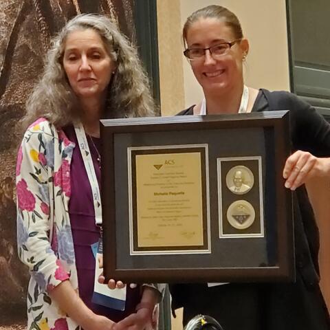 Prof. Paquette receiving the Stan Israel Award