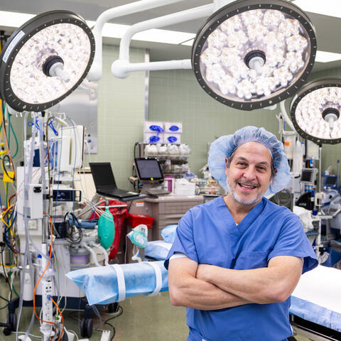 Dr Sutkin in an empty OR