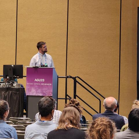 Micah at AGU 2023