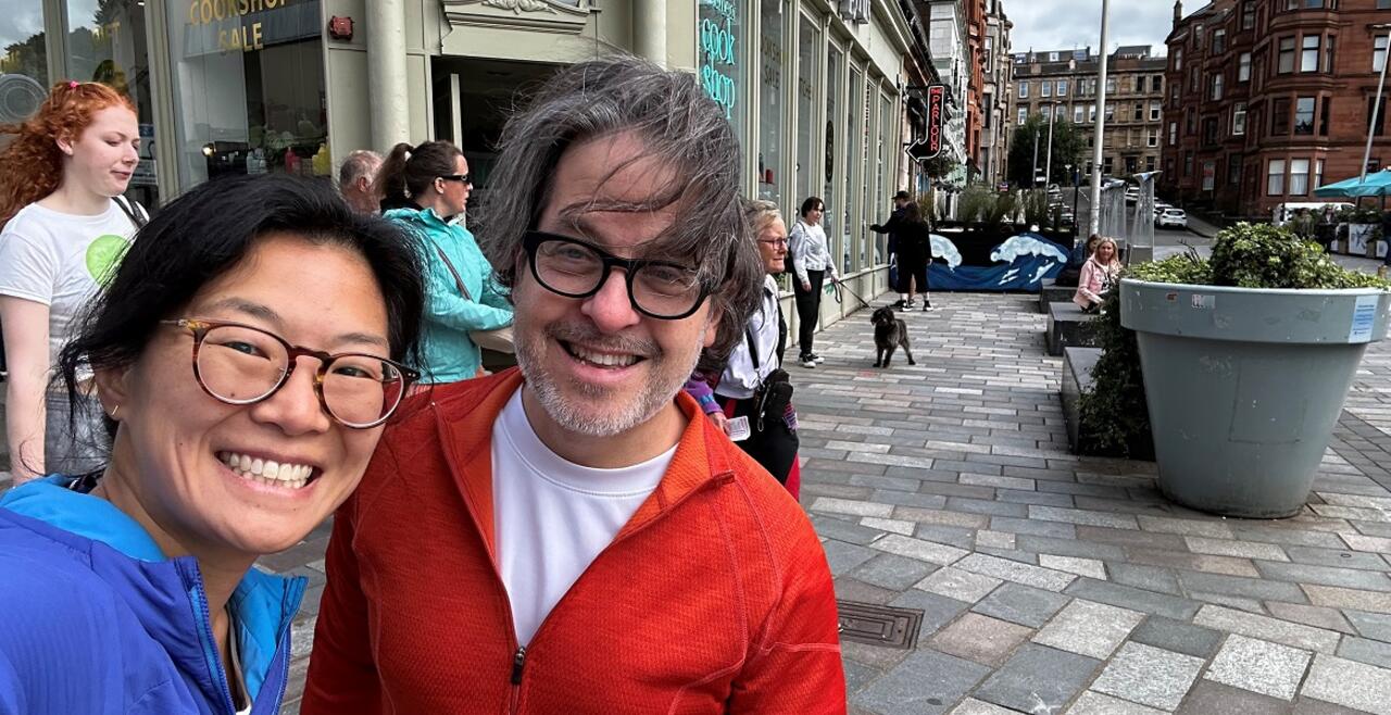 selfie of Gary Sutkin and Emily Huang