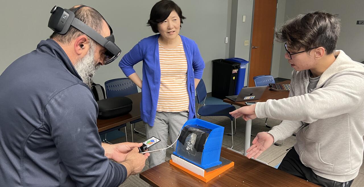 Image of Dr. Lee, Dr Stylianou, and Duy Ho