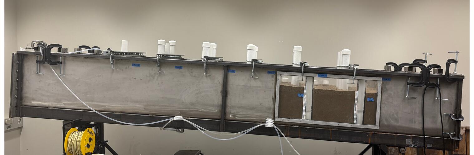 Microplastics transport flume