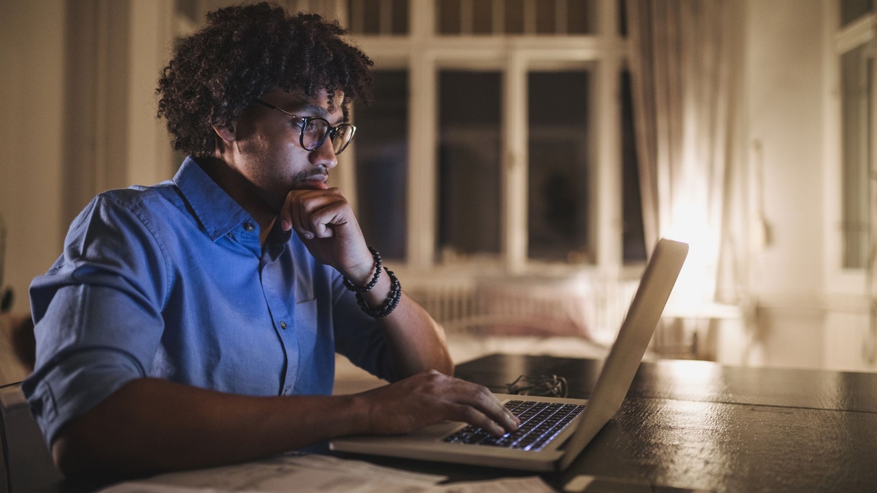Image:  Student working on a computer