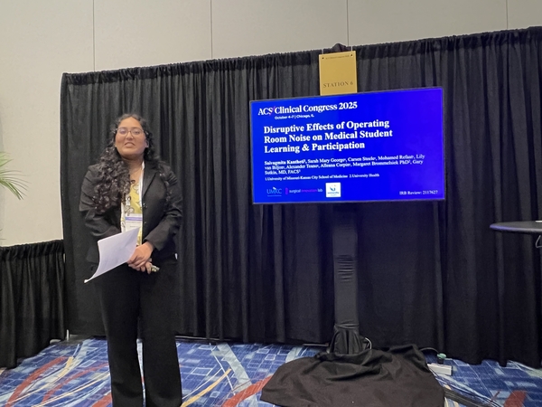 Vagmi Kantheti presented Student Sound Survey data at the American College of Surgeons Clinical Congress, October 2025
