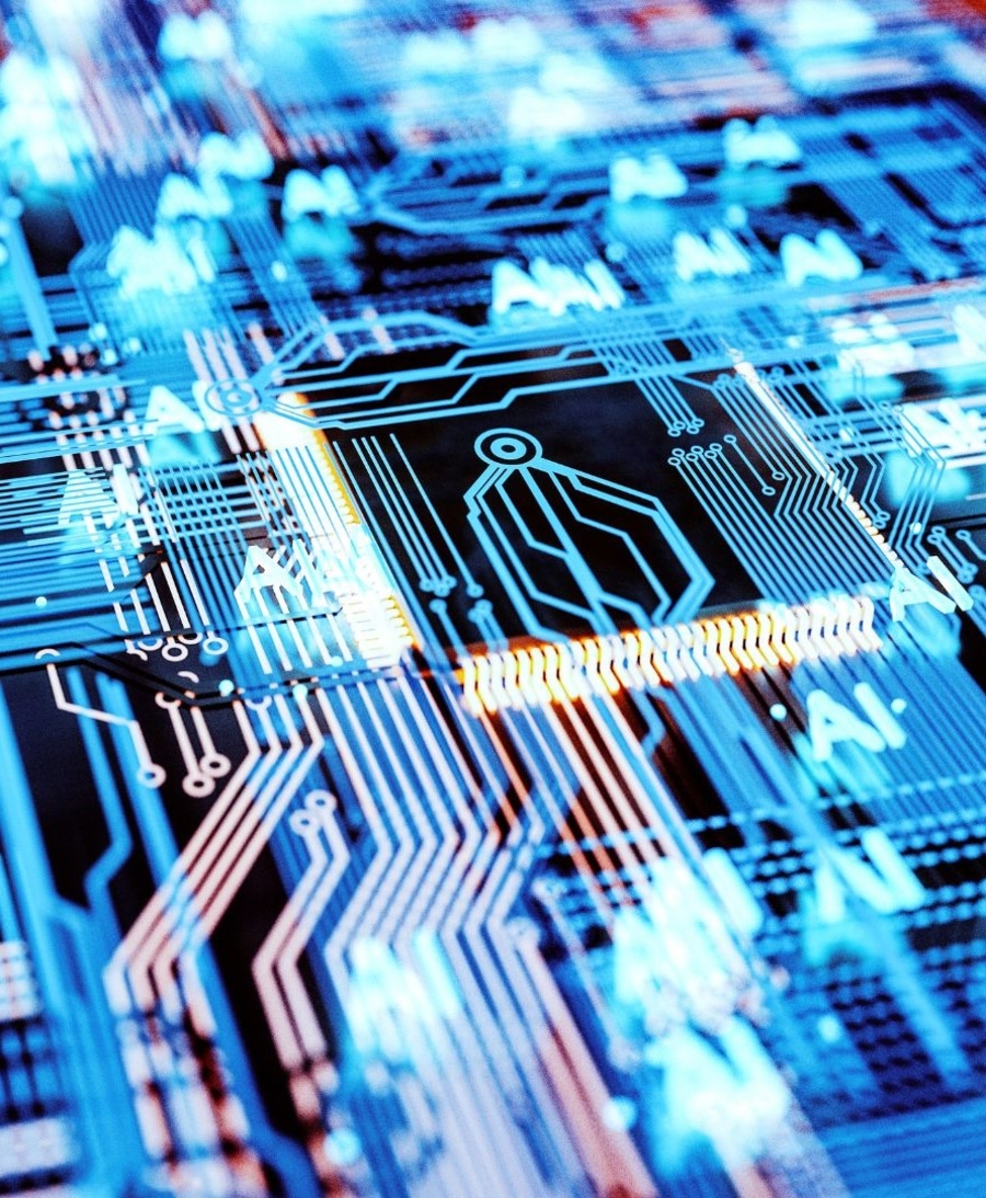 Image of AI computer circuits