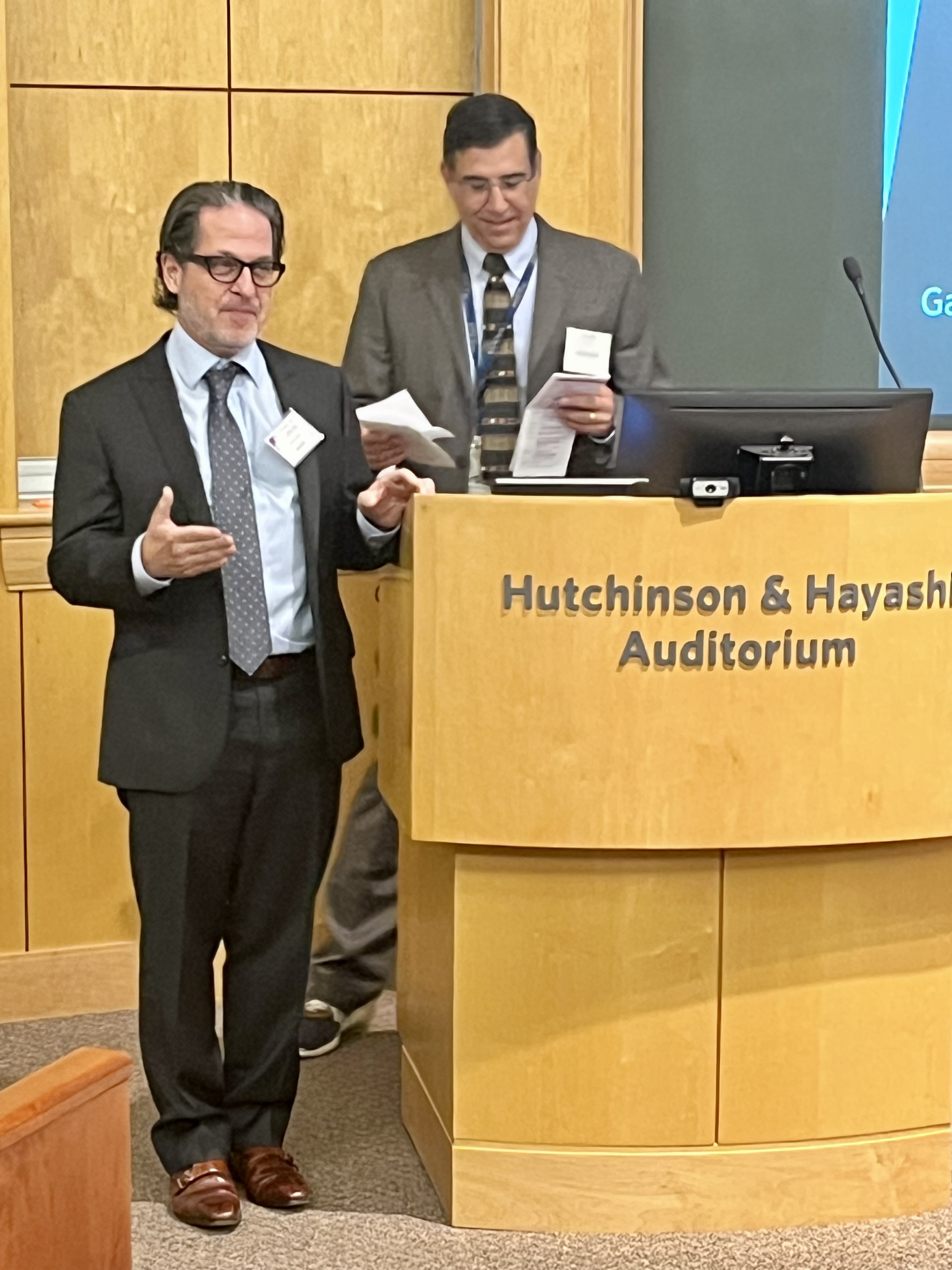 Dr. Sutkin answering a question